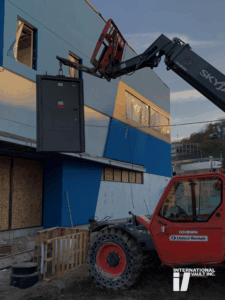 Lightweight modular vault panels installed on construction site