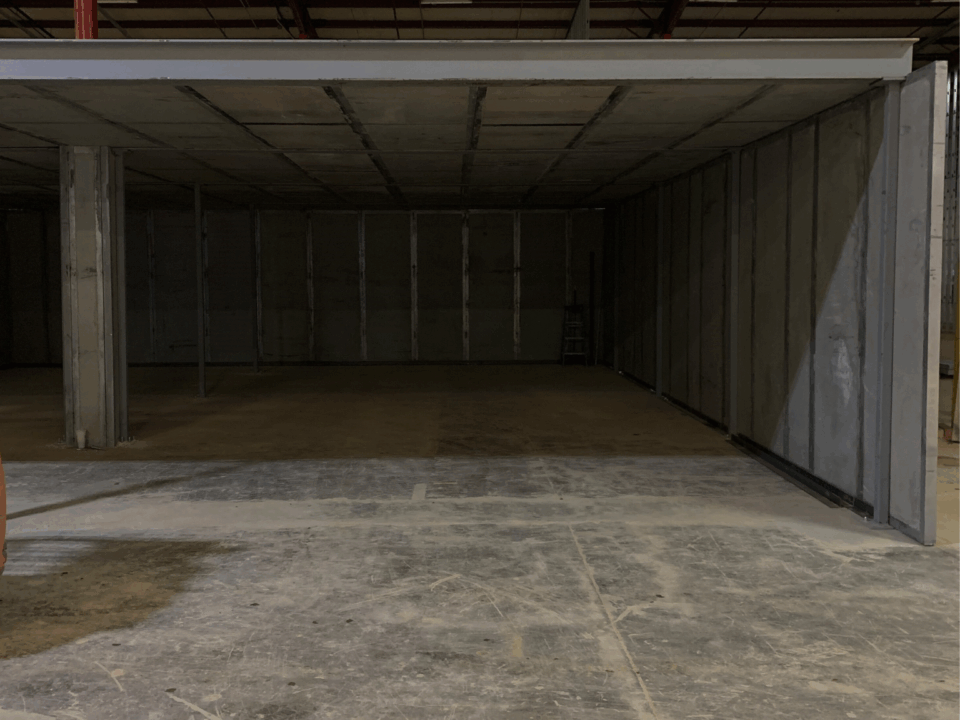 Lightweight modular vault under construction