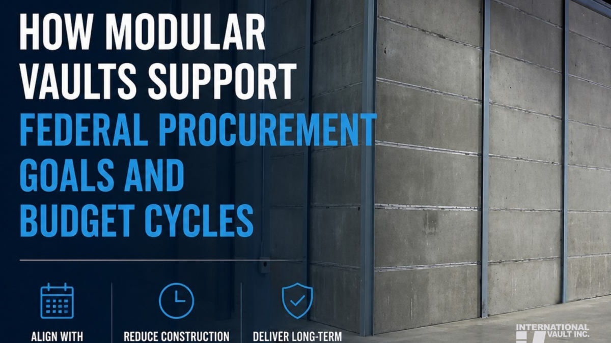Modular vault system supporting federal procurement and government construction project