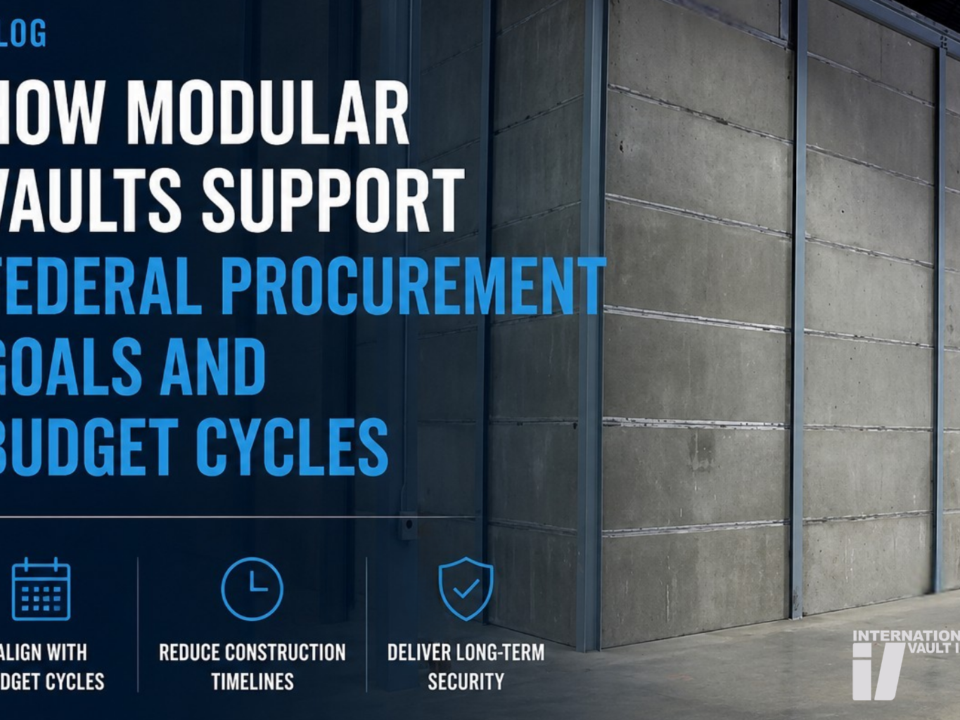 Modular vault system supporting federal procurement and government construction project
